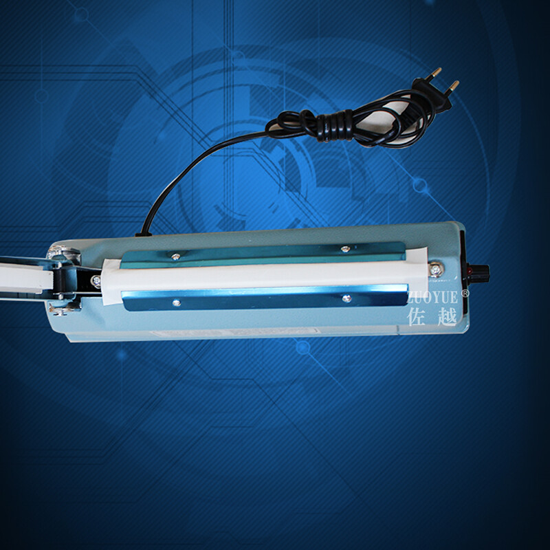 Zuoyue PFS200 300 iron shell printing wide side hand pressure sealing machine 8MM wide side plastic aluminum foil bag sealing machine Kraft paper bag printing date manual sealing machine 200MM