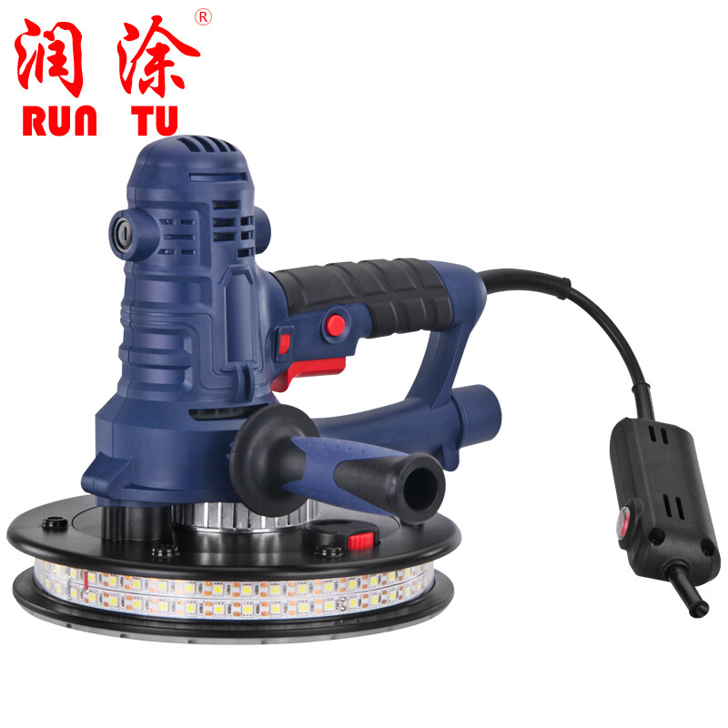 Lubricating electric wall grinder, self-priming dust-free wall sandpaper machine, putty grinding wall sanding machine, sanding machine 180 180DL2+20 sheets of sandpaper, LED double row lights