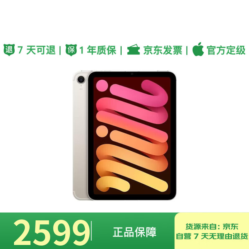 90% new Apple iPad mini (6th generation) 8.3-inch tablet 2021 model (256GB WLAN version/A15 chip/full screen/MK7V3CH/A) starlight color