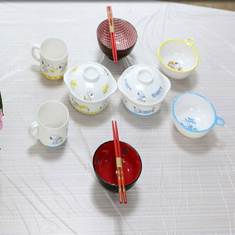 Miaojie disposable tablecloth, thickened, strong toughness, not easy to break, wedding transparent plastic waterproof tablecloth for kitchen and restaurant, festive large tablecloth 6 bags