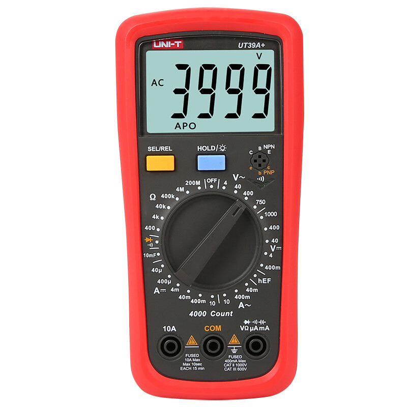 Uni-T UT39A+ digital multimeter manual range multi-function household multimeter resistance capacitance voltage and current meter