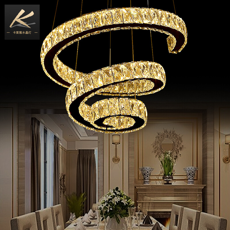 Kalaya Crystal Lamps Restaurant Chandelier Luxurious Atmosphere Kalaya Crystal Lamps Restaurant Chandelier Luxurious Atmosphere Living Room Bedroom Lamp European Simple Creative Bar Decorative Lighting 48w Tricolor