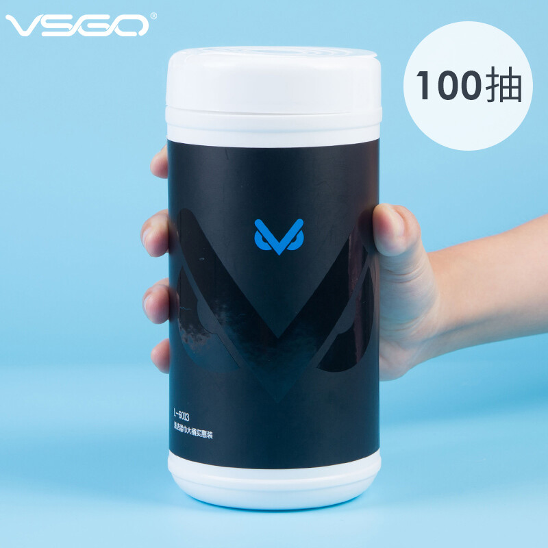VSGO micro-high lens cleaning paper glasses cloth screen cleaning wipes camera computer mobile phone lens paper wiping cleaning dust-free cloth barrel disposable wipes 100 pumps set