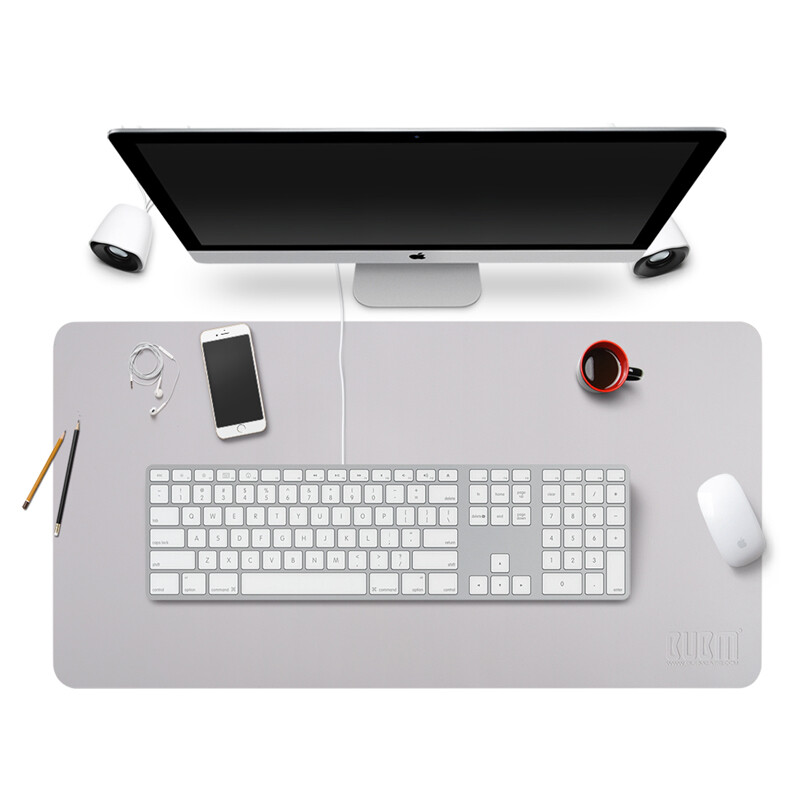Bubm Gaming Keyboard Mouse Pad Oversized Office Desk Mat Laptop Bubm Gaming Keyboard Mouse Pad Oversized Office Desk Mat Laptop Home Large Size Waterproof Gray Metal Silver
