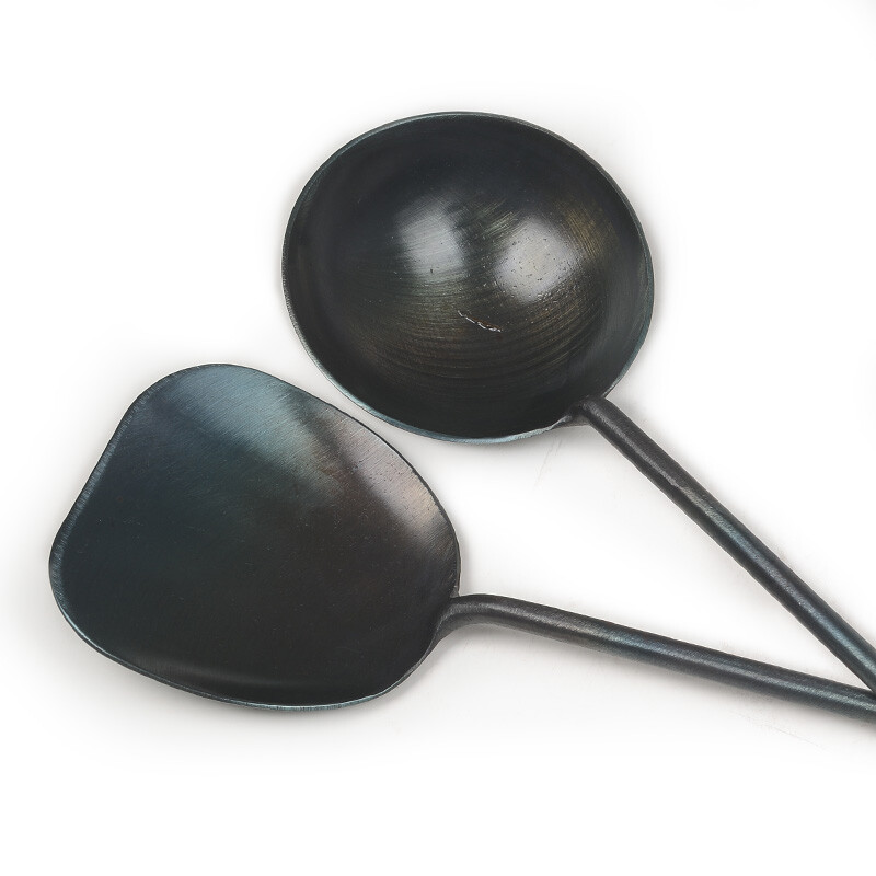 Zhensanhuan handmade wrought iron production household handmade long-handled iron pot chef spatula kitchen spatula soup spoon spatula