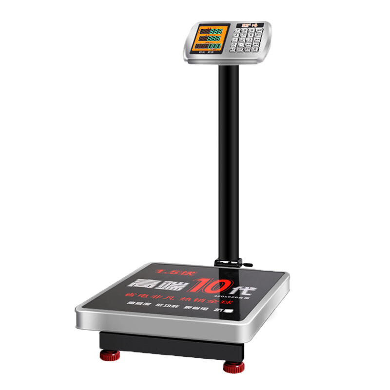Yongcai (YONGCAI) two-color waterproof electronic scale commercial platform scale stainless steel high-precision weighing aquatic products and seafood vegetable selling scale weighing scale stall express heavy goods large scale 200 kg 32*42 two-color waterproof scale foldable back