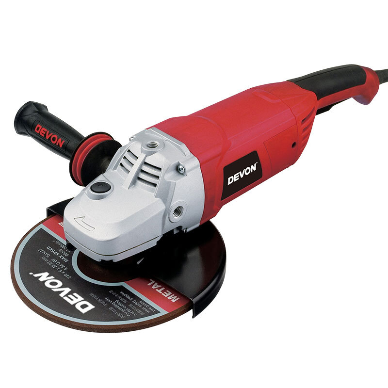 Devon high-power 230mm angle grinder 2811 industrial grade 2050W angle grinder stone cutting metal polishing 230mm angle grinder 2050W with shock-absorbing handle