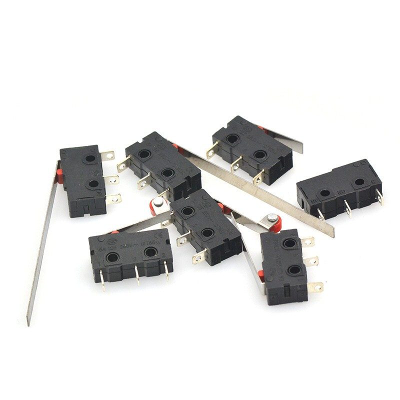 TaoTimeClub travel limit switch contact button KW11-3Z-2 micro switch straight handle three-legged straight handle with pulley 19MM three-legged 5A 125 250V