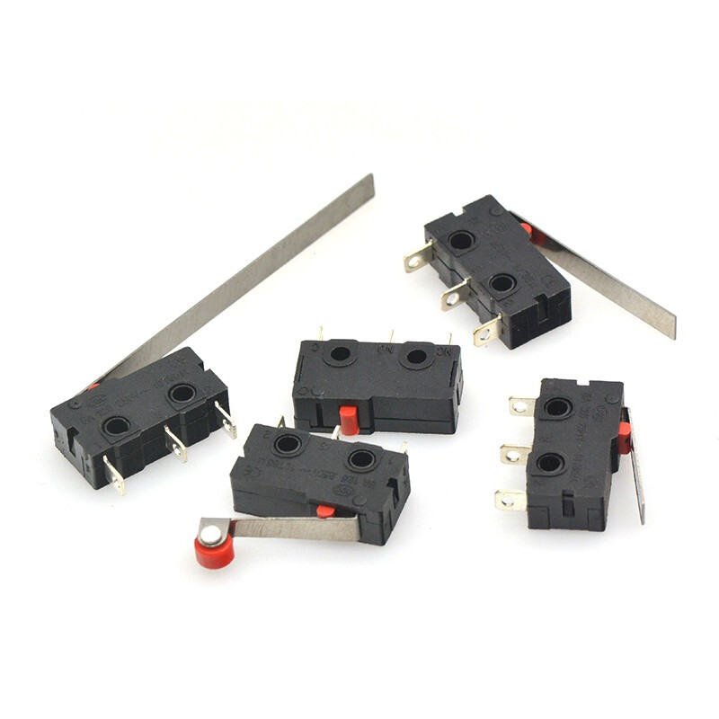 TaoTimeClub travel limit switch contact button KW11-3Z-2 micro switch straight handle three-legged straight handle with pulley 19MM three-legged 5A 125 250V