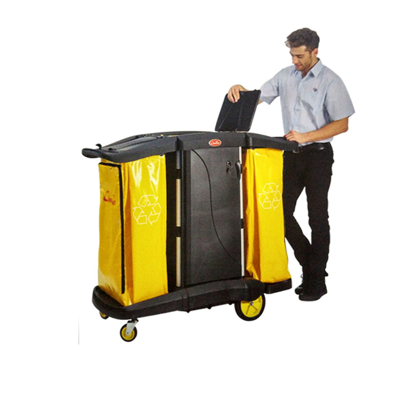 CHAOBAO D-011-2B multi-purpose covered cleaning trolley/linen trolley/hotel service trolley