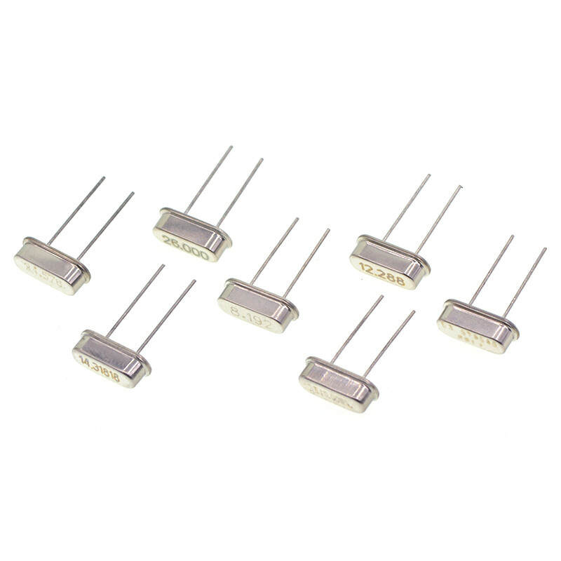 TaoTimeClub quartz crystal oscillator plug-in two-pin HC-49S passive clock crystal 3.579545MHz-40MHz 12MHz plug-in two-pin (5 pieces)