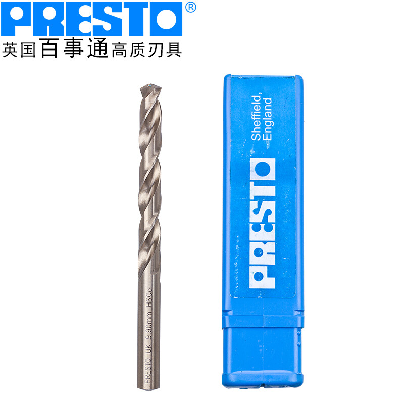 PRESTO drill bit Cobalt-containing high-speed steel straight shank twist drill 7.0~8.9mm drill tip 01111 8.0mm (single pack)