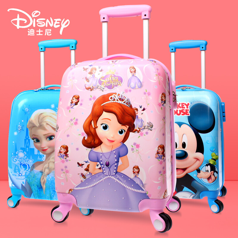 Yitongxiang Disney children's sit-down trolley case Elsa Princess suitcase universal wheel travel boarding case for boys and girls 16-inch new ice and snow pink zipper