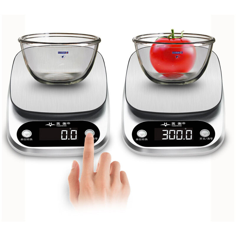 Yingheng household electronic scale kitchen scale baking electronic scale kitchen electronic scale mini kitchen bench scale food scale accurate small gram scale household food scale battery model 5kg accuracy 0.1g