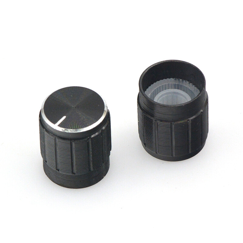 TaoTimeClub gold silver black 15*16.5 rotary switch knob hat black