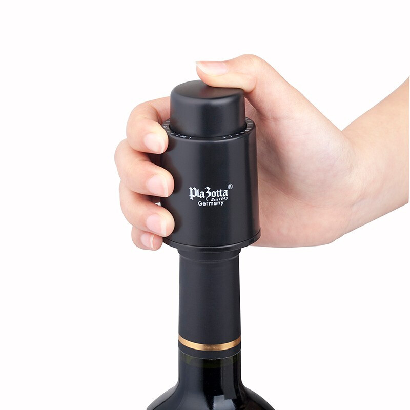 Plazotta seit 1893 Germany red wine vacuum stopper sealing stopper wine cap vacuum stopper bottle cap bottle stopper household red wine stopper stainless steel material