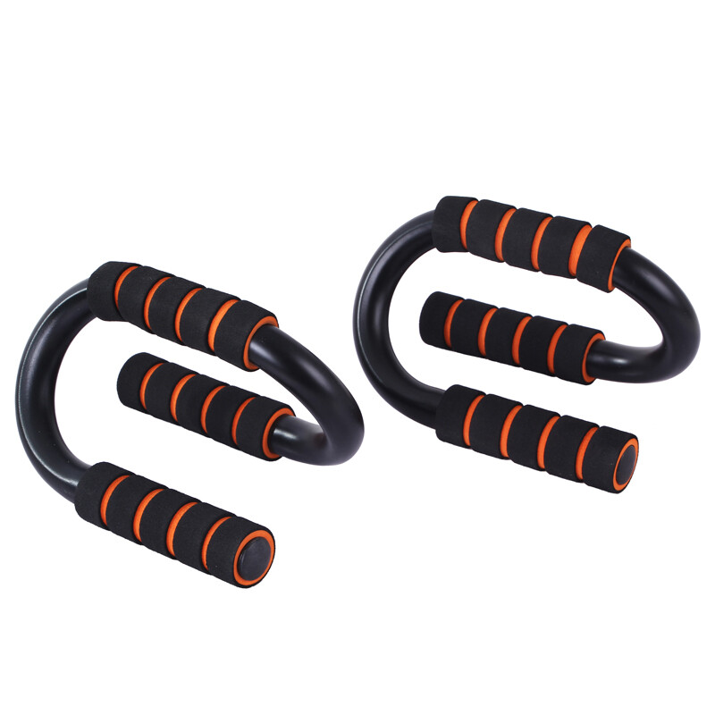 Mentojia push-up support pair, indoor chest muscle training support push-up rack, men's and women's exercise fitness equipment, black S-shaped pair