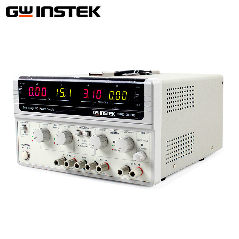 GWINSTEK SPD-3606 dual range three-channel DC regulated power supply 30V丨6A丨60V丨3A series and parallel connection