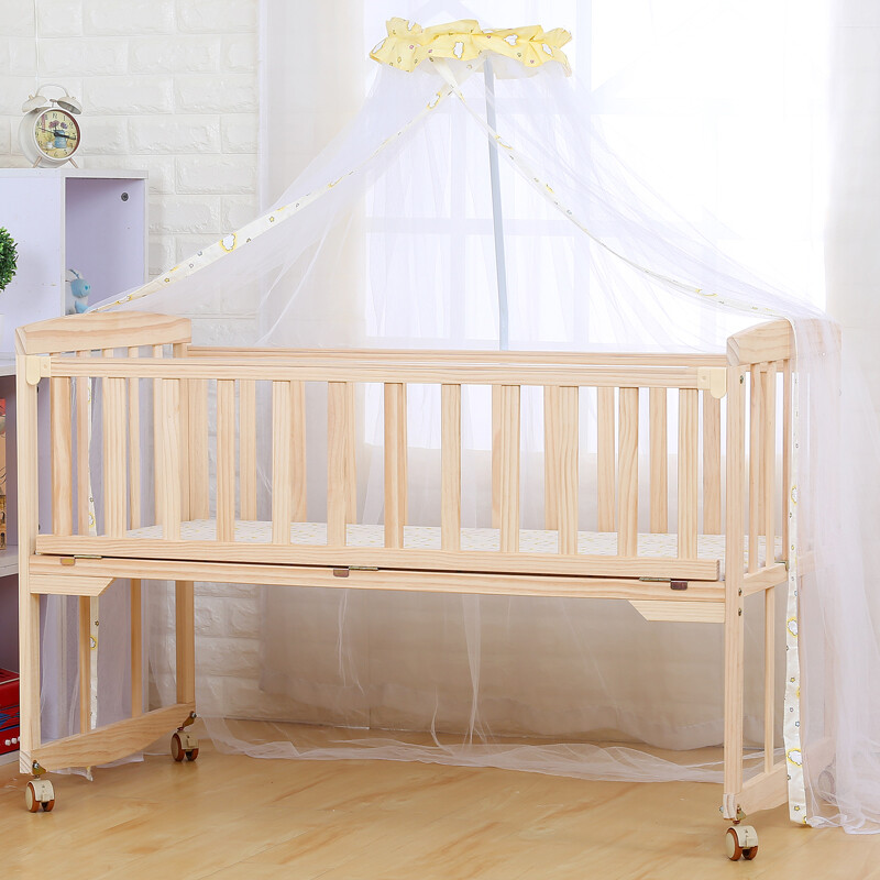 Hugbb Solid Wood Crib 1 Meter 2 Shaker Baby Baby Crib