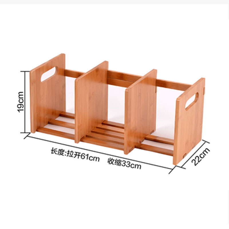 哈罗顿halodn Bamboo Solid Wood Bookshelf Desktop Simple Telescopic 哈罗顿halodn Bamboo Solid Wood Bookshelf Desktop Simple Telescopic Storage Shelf Student Desk Creative Small No Drawer