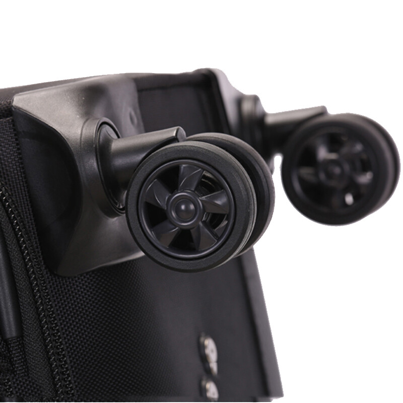 SUISSEWIN Xiangxing trolley cloth box wear-resistant and scratch-resistant Oxford cloth 28-inch large-capacity travel checked lightweight suitcase black