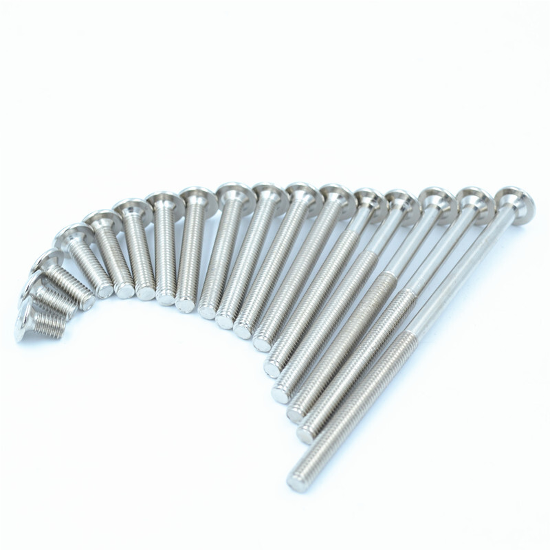 Filgu M6 national standard flat head hexagonal screw crib crib connector furniture table and chair fastener machine screw hexagonal nickel-plated single screw 6*30mm=10 pieces