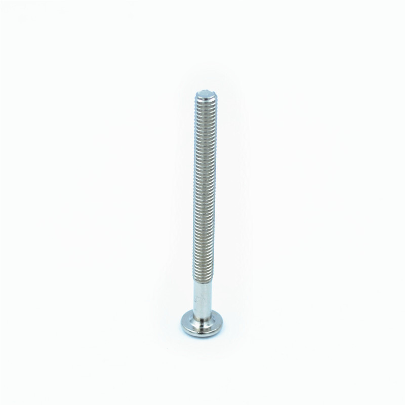 Filgu M6 national standard flat head hexagonal screw crib crib connector furniture table and chair fastener machine screw hexagonal nickel-plated single screw 6*30mm=10 pieces