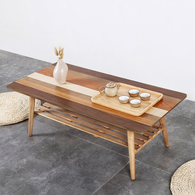 慧乐家 Side Table Coffee Small Apartment Living Room Furniture 慧乐家 Side Table Coffee Small Apartment Living Room Furniture Japanese Creative Multi Color Parquet Square Modern Minimalist
