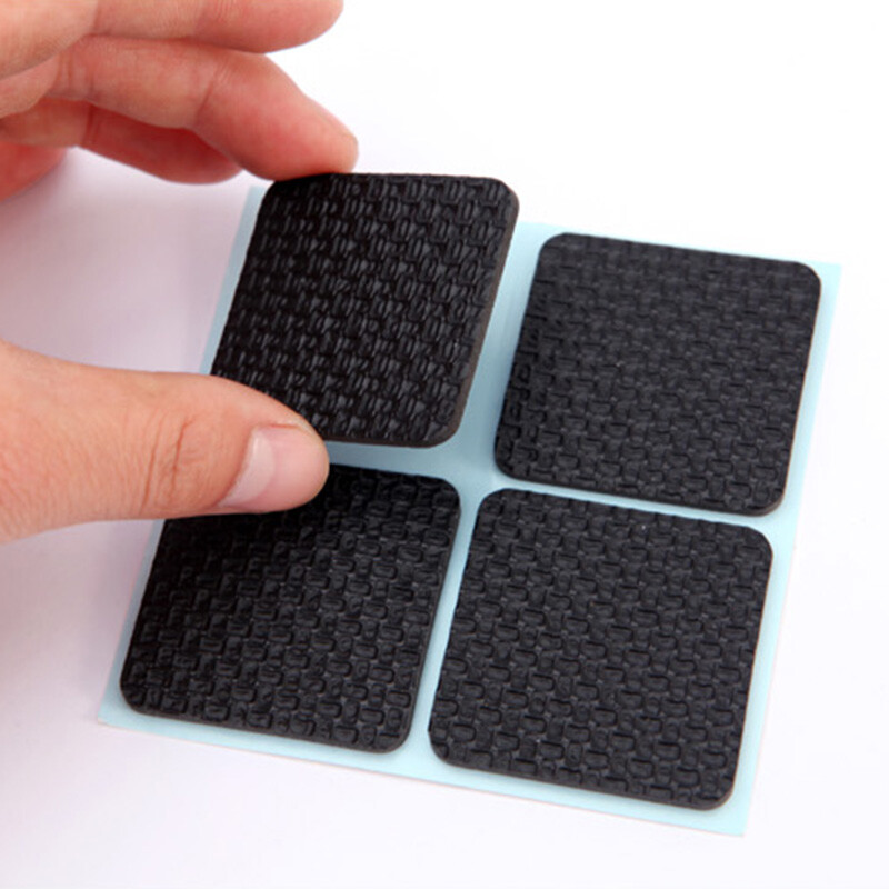 Yu Yi EVA table and chair foot pads table stool legs chair foot pads furniture wooden floor anti-slip mat 4cm square table and chair foot pads (4 pieces 1 box) 4*4*0.3cm