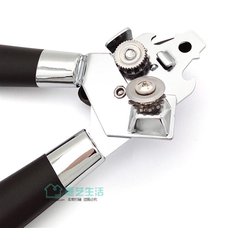 Yiyi multifunctional can opener, metal can opener, can opener, can opener, can knife, bottle opener tool, household and commercial use, upgraded double handle model with inner cutout (multi-purpose model)