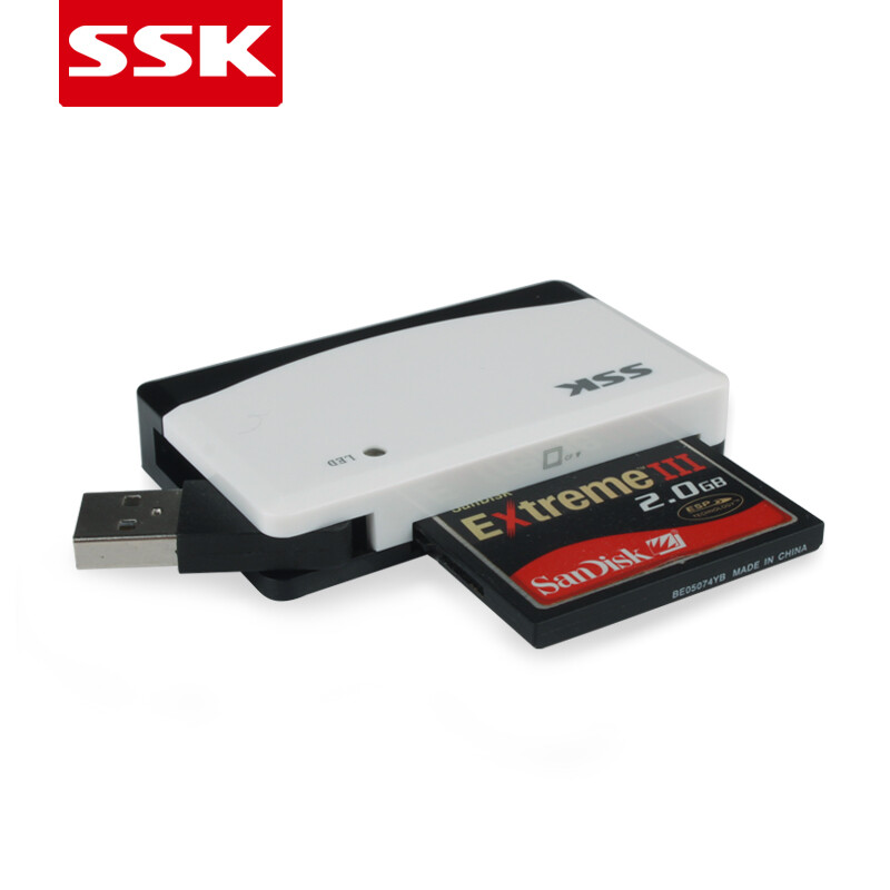 Biaowang Biaowang USB2.0 high-speed all-in-one multi-function card reader TF SD CF card all-in-one card reader SCRM057