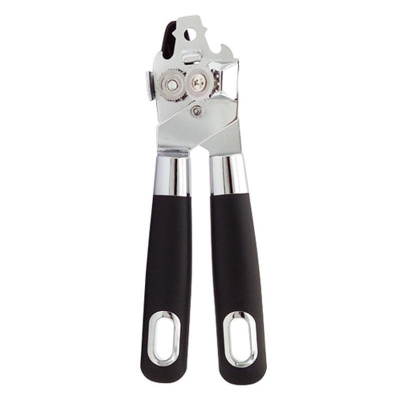 Yiyi multifunctional can opener, metal can opener, can opener, can opener, can knife, bottle opener tool, household and commercial use, upgraded double handle model with inner cutout (multi-purpose model)