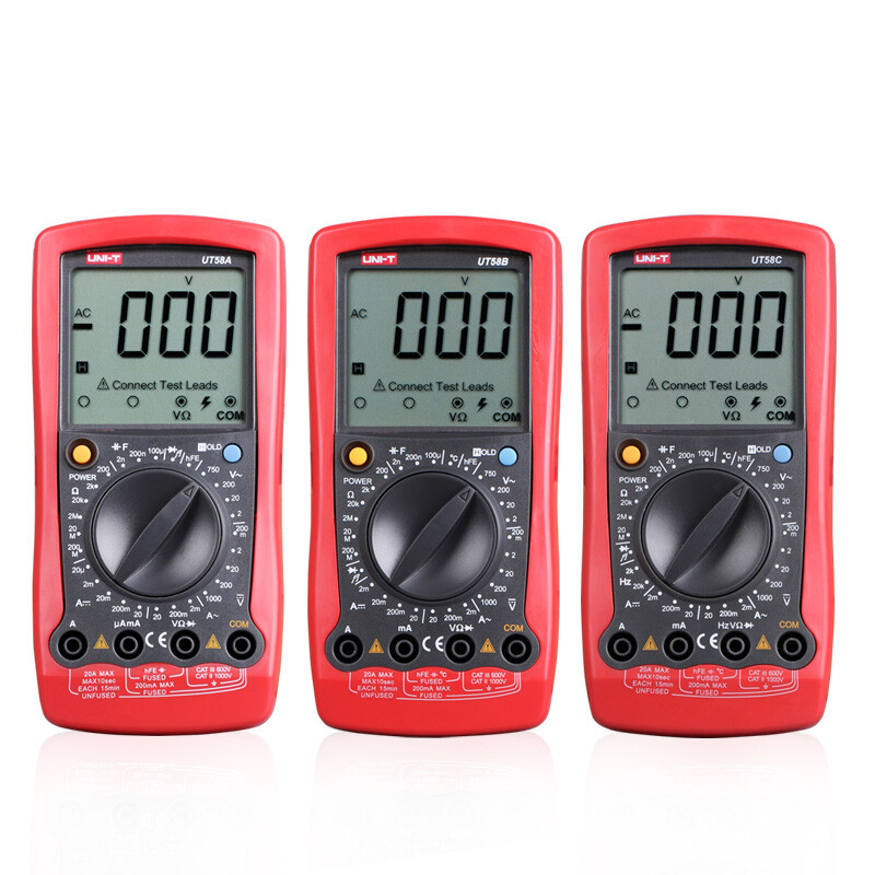Uni-T UT58B large-screen digital multimeter handheld digital display multimeter household high-precision thermometer multimeter
