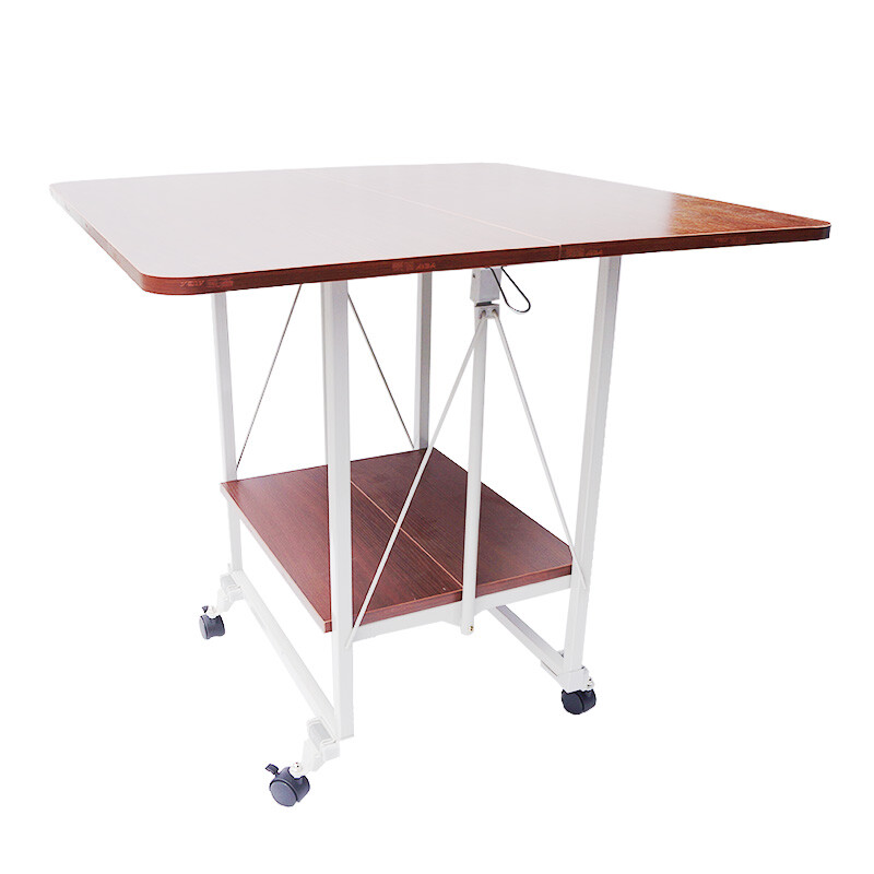 颐海家具 颐海 Movable Folding Table Home Side Stand Steel Wood 颐海家具 颐海 Movable Folding Table Home Side Stand Steel Wood Dining Square Simple Small Apartment
