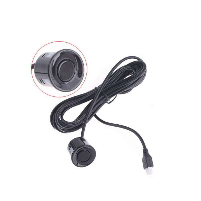 Lutu car reversing radar dual-core host, real voice broadcast, rear 4 probes, LED display parking alarm system, black probes