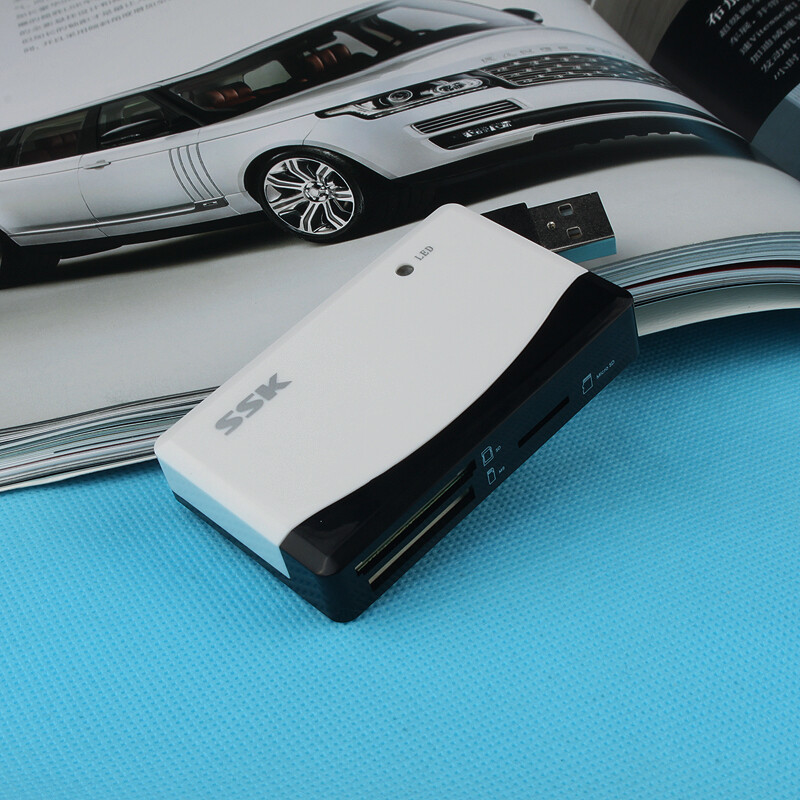 Biaowang Biaowang USB2.0 high-speed all-in-one multi-function card reader TF SD CF card all-in-one card reader SCRM057