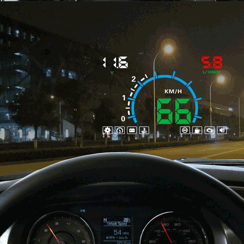 Weiying Intelligent Car Universal Car HUD Head-Up Display Driving Computer OBD Fuel Consumption Water Temperature Voltage Reflective Head-Up Device BMW X1X2X3X5X6i8M2M3M5M6