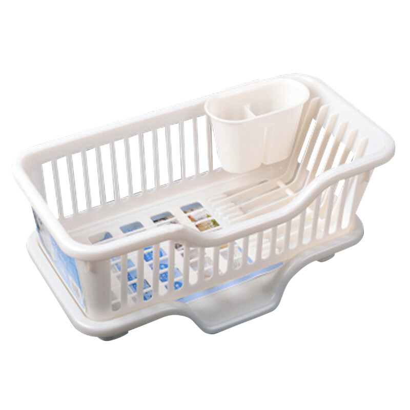 Home KATEI STORY Japan imported drain bowl rack kitchen dish rack drain rack plastic drain bowl single layer large capacity dish rack home NO.3 white