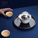 National Museum of China Qiuying Jinbo Tea Set Gift Box Set Tea Cup Dessert Plate Knife and Fork Gift Gift for Elders Cultural and Creative Valentine's Day Gift Qiuying Jinbo Tea Set