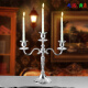 Minghuitong European retro nostalgic three-headed five-headed alloy candlestick ornaments creative birthday party romantic wedding candlelight evening 2373 silver three-headed