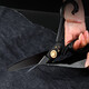 Zhang Xiaoquan tailor scissors, industrial manganese steel forged clothing scissors, round head, safe, blackened, clothing cutting, curtains, clothes, medium 10-inch wide head (single)