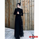 Yinchu early autumn new Chinese style women's clothing, chic and unique national style cheongsam, Buddhist Zen tea dress, autumn and winter style, black-cheongsam S 160