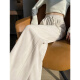 Red Dragonfly Versión estrecha Pantalones para mujeres 2025 Spring y otoño Nuevos pantalones casuales para mujeres Plus Velvet Spring Sports Pantalones rectos 689# Blancos-Pantalones-S-Regulares S