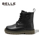 Belle Kinderschuhe Mädchen Martin Boots Herbst- und Winterjungen warme kurze Stiefel Kinder weiche alleinige Lederstiefel mittelgroße Kinderbabystiefel Trend de3891 Beige 35
