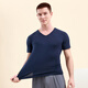 Little nurse short-sleeved vest men's v-neck elastic slim classic versatile bottoming shirt for men