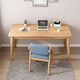 Gongding living room all solid wood desk oak computer table home bedroom simple desk study table drawer table writing table simple single table 60*40*75