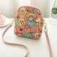 Bear attachment, high-end, stylish mobile phone bag for women, fashionable and lightweight mini canvas messenger bag, casual small shoulder bag