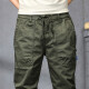 Pantalones de trabajo de longitud de pie de Gu Xiansen Pantalones de gran tamaño de gran tamaño y otoño Pantalones Harem Harem Harem Pantalones largos de hombres Khaki 679 [Estilo delgado] 38 [Peso 185-200 Jin [Jin equivale a 0.5 kg]]