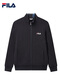 
FILA official men's knitted casual zipper jacket top autumn and winter stand collar business men's commuting jacket Legendary blue-NV XL 180/100A