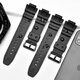 Taige Shiya adapts to Casio watch strap MCW-100H/110H/W-S220/HDD-S100 black resin watch strap convex black black buckle 16mm